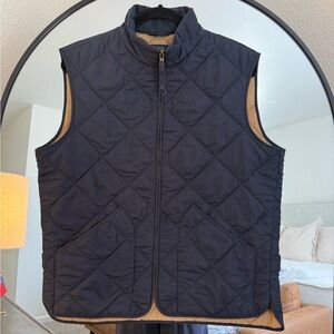 J. Crew Men's Quilted Navy Vest